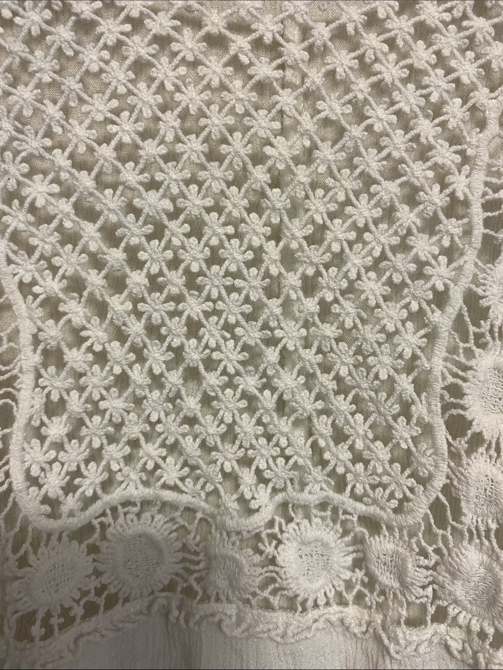 White • Crochet-Accent • Boho • Top - Picture 3 of 6